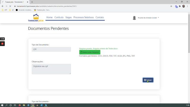 EAD - Anexo de Documentos via Portal do Candidato