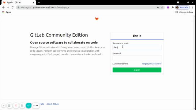 Leme Tecnologia - GITLAB autenticação