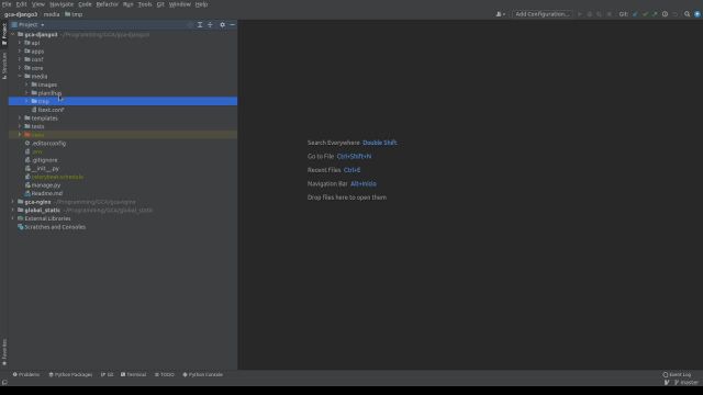 GCA – Estrutura de diretórios do django