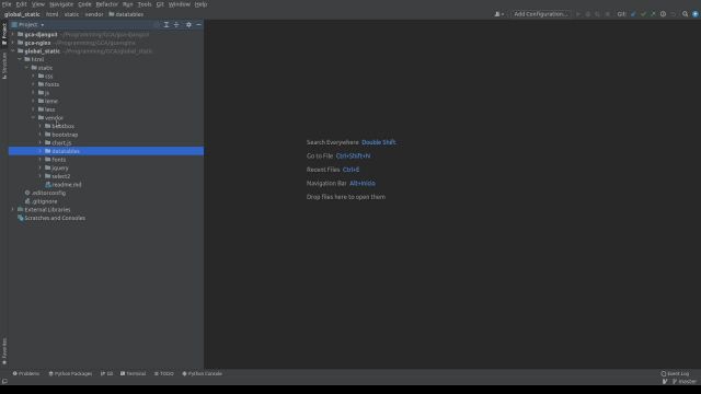 GCA – Estrutura de diretórios dos estáticos
