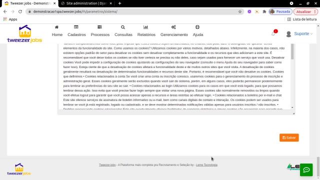 Configuração do Servidor de E-mail