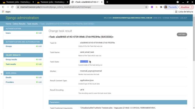 Verificando se o e-mail foi enviado