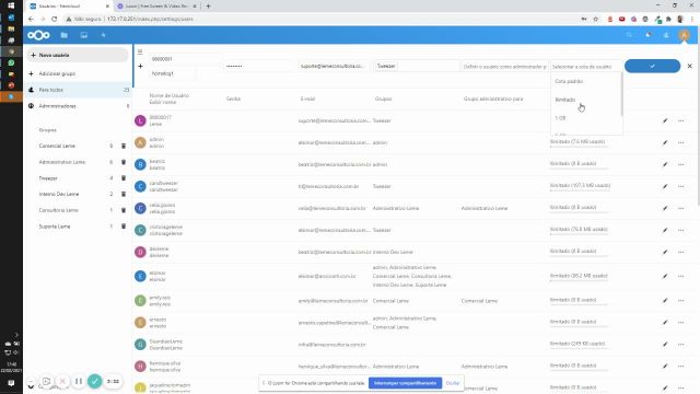 Storage - Cadastro e Configuração