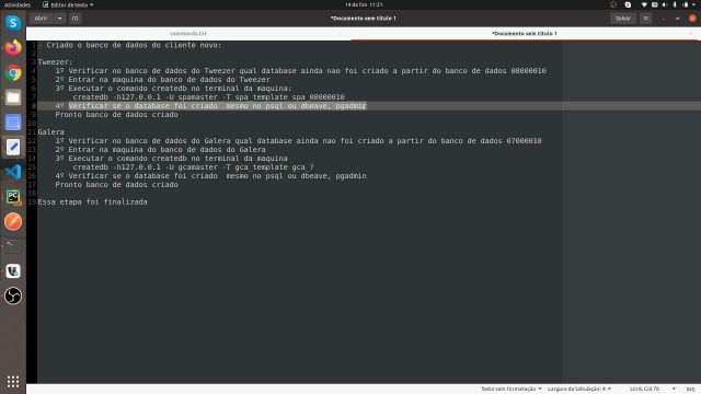 Como criar um banco de dados para o cliente novo