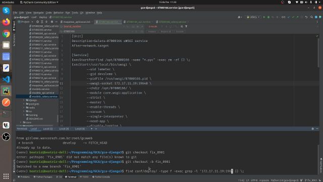 Como criar a estrutura de aplicação(django) do cliente novo – Galera