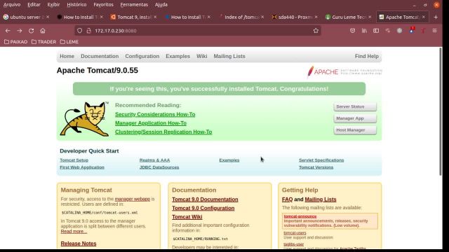 Configuração do Tomcat 9 no ubuntu 20