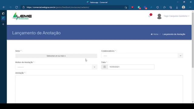 Cadastro de Anotações