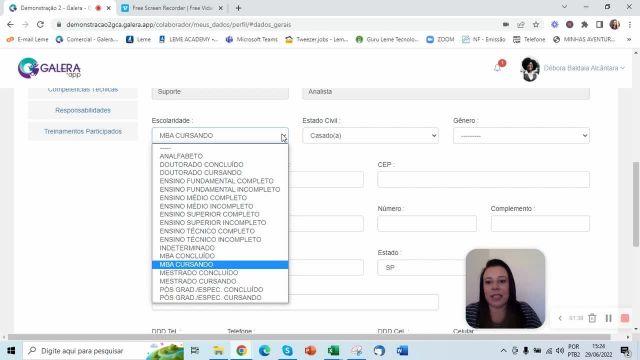 Colaborador - Alteração e Atualização Dados