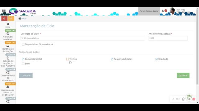 4. Módulo de Avaliação de Desempenho - Etapa 1 - Manutenção do Ciclo