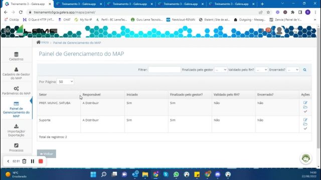MAP - Alteração de Função