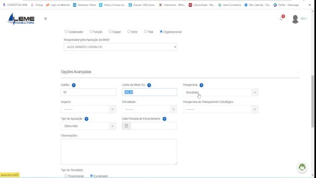 4- METAS - Cadastro de Meta SMART