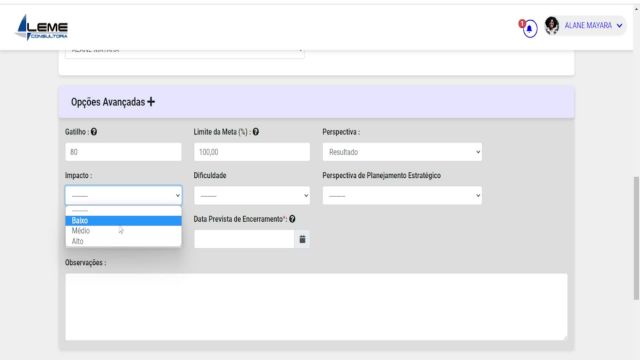 3 - Cadastro de meta Smart