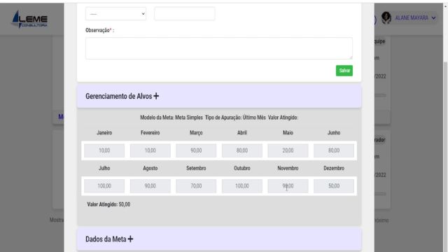 5 - Painel de Metas e encerramento de Metas