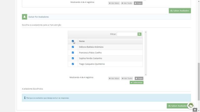 13. Zerar Avaliações