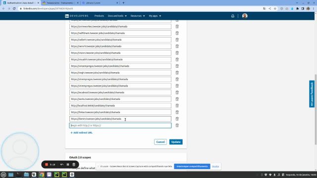 Tweezer - Login Social com LinkedIn