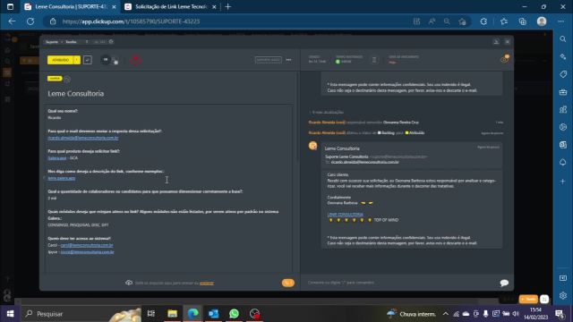 Como Tratar Solicitação de Link