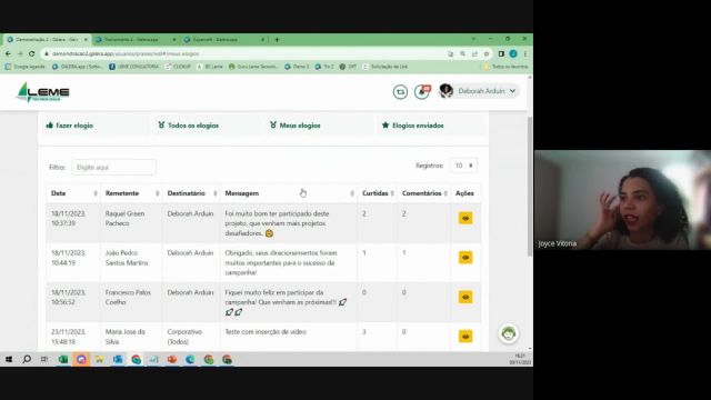 SuperSoft - Módulo de Elogio